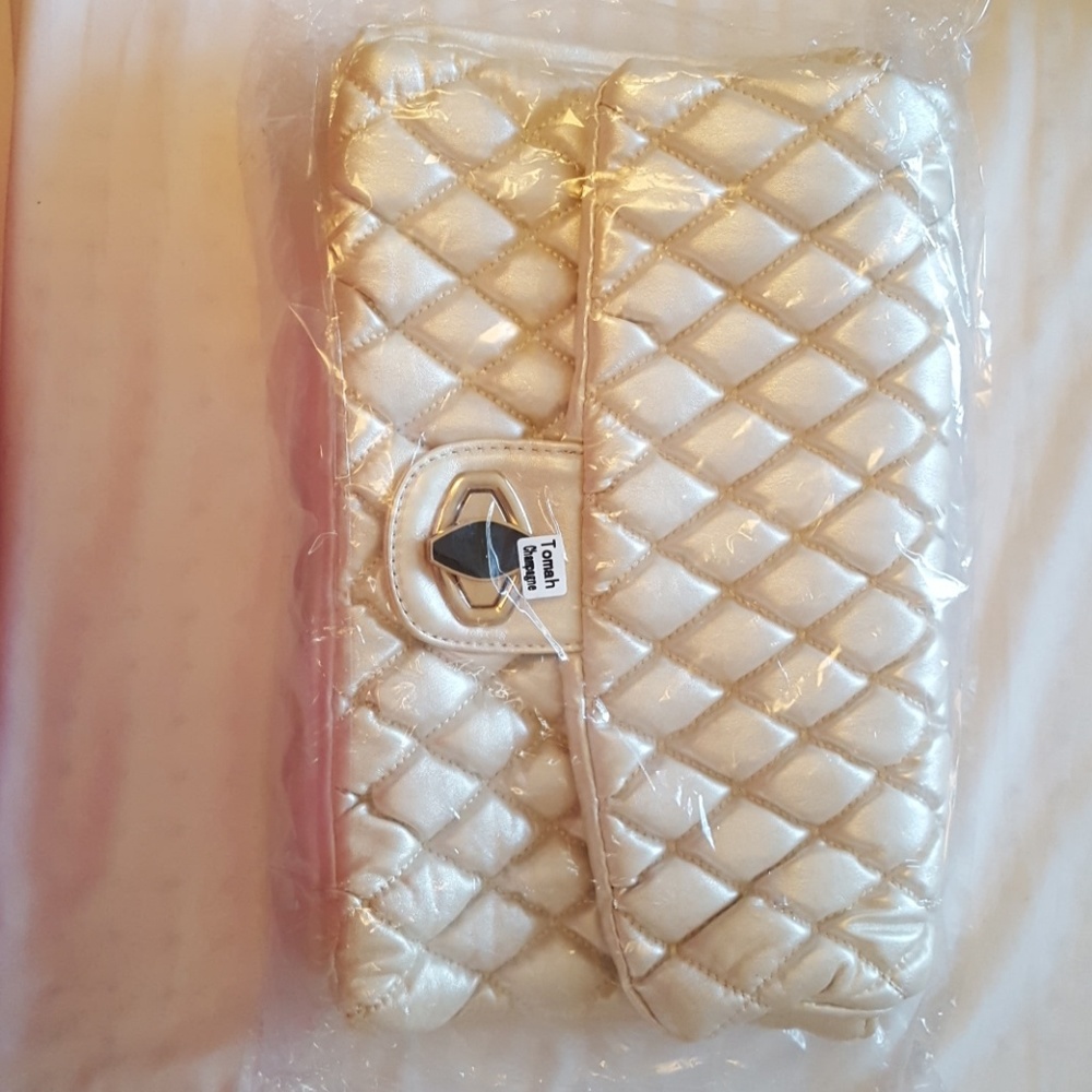 Bag, soft, color of pearl or champagne